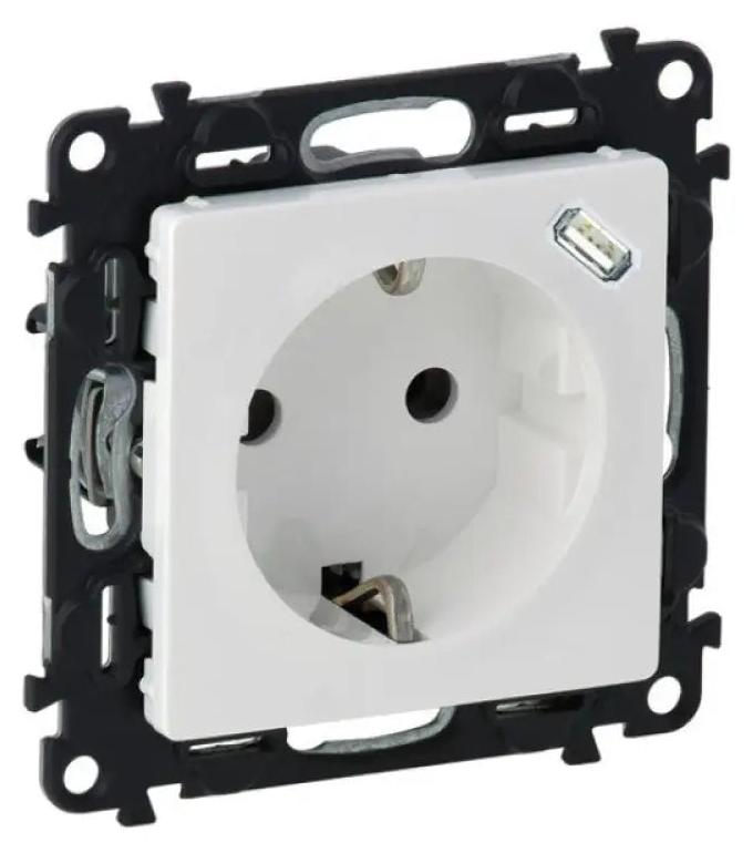 Legrand Valena Life Steckdose mit erh. Berhrungsschutz USB-C Stecker Ultrawei 753135