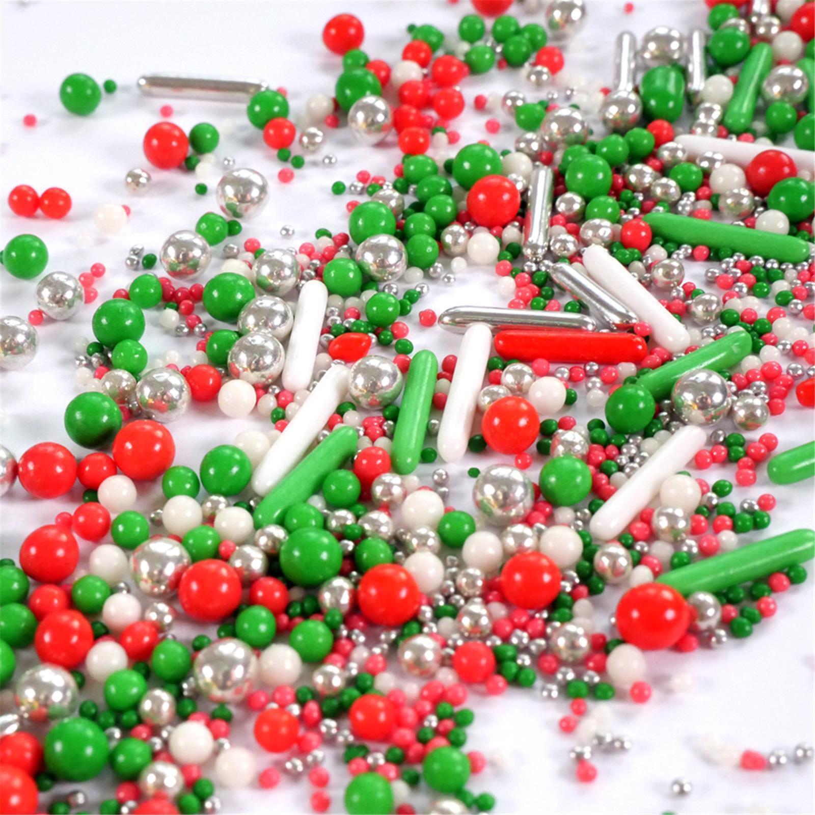 Streuselheld Streuselmix Christmas 40g Streusel zum Dekorieren und Verzieren von Gebäck aller Art wie Torten Kuchen Keksen Zuckerstreusel SH282.40