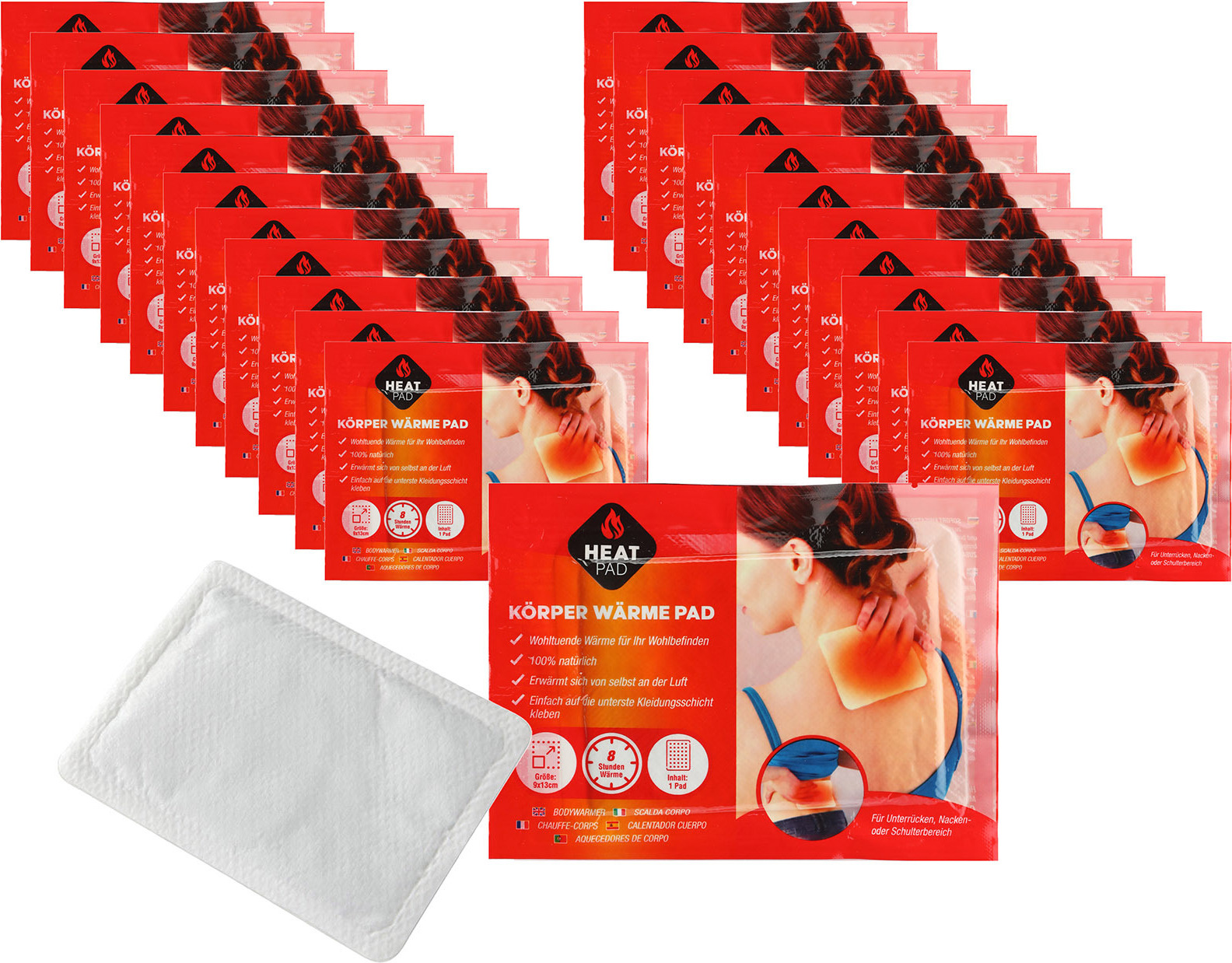 1.02 Tepelná podložka 9x13 cm - 8 hodín tepla / samolepiaca - Množstvo: 24 kusov (1 balenie)