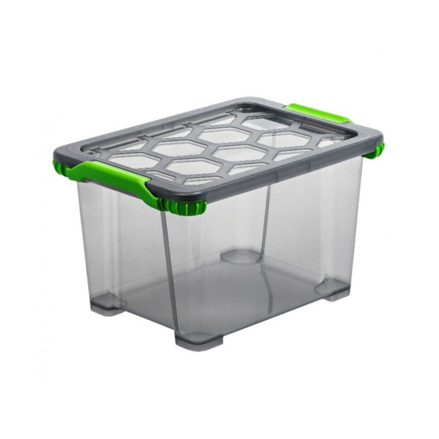 Aufbewahrungsbox mit Deckel Sammelbox Lagerbox Stapelbox Easy S smoky 9 Liter 
