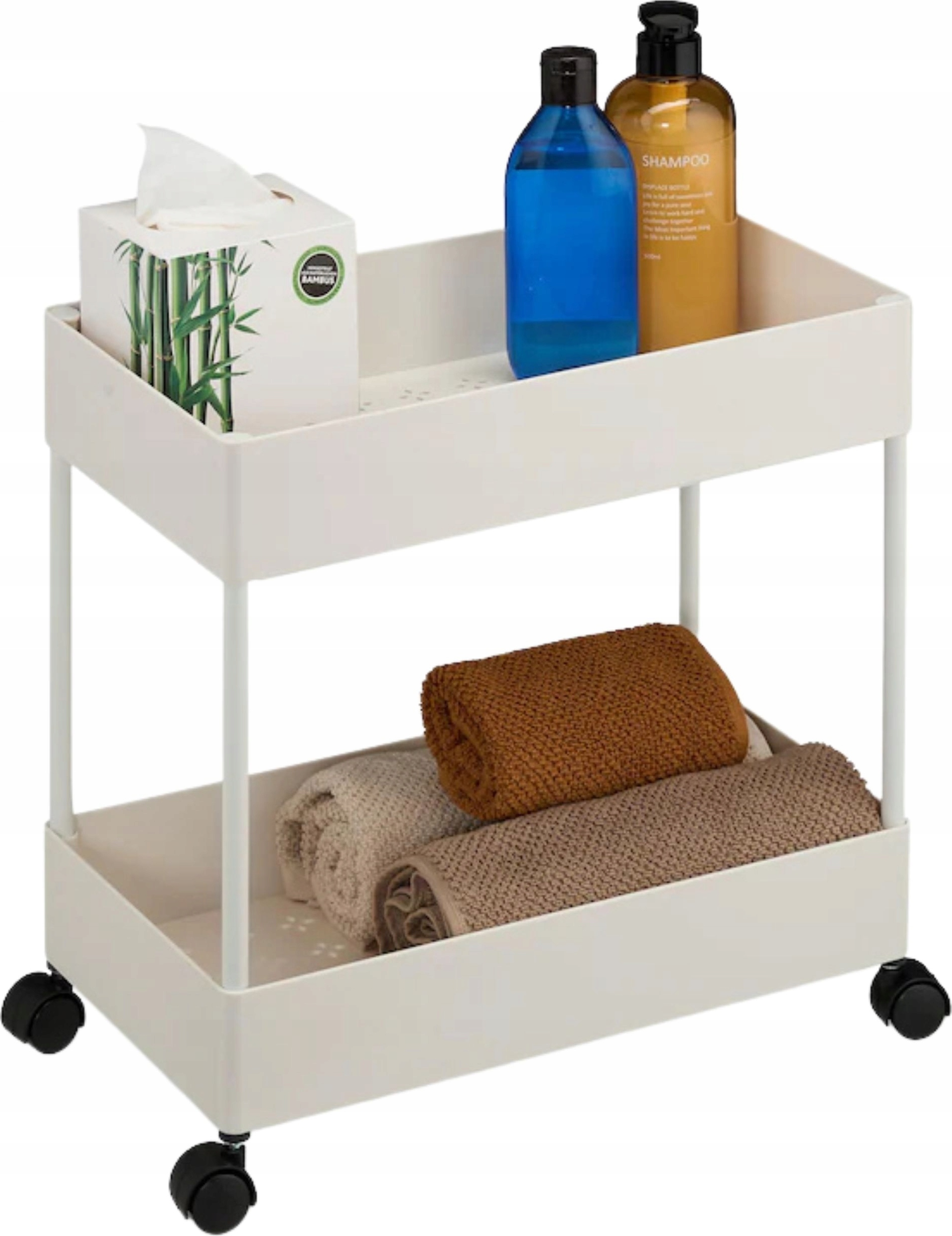 Carrello Salvaspazio Relaxdays 3 Ripiani - Scaffale Stretto Per Bagno E Cucina, Plastica, Nero