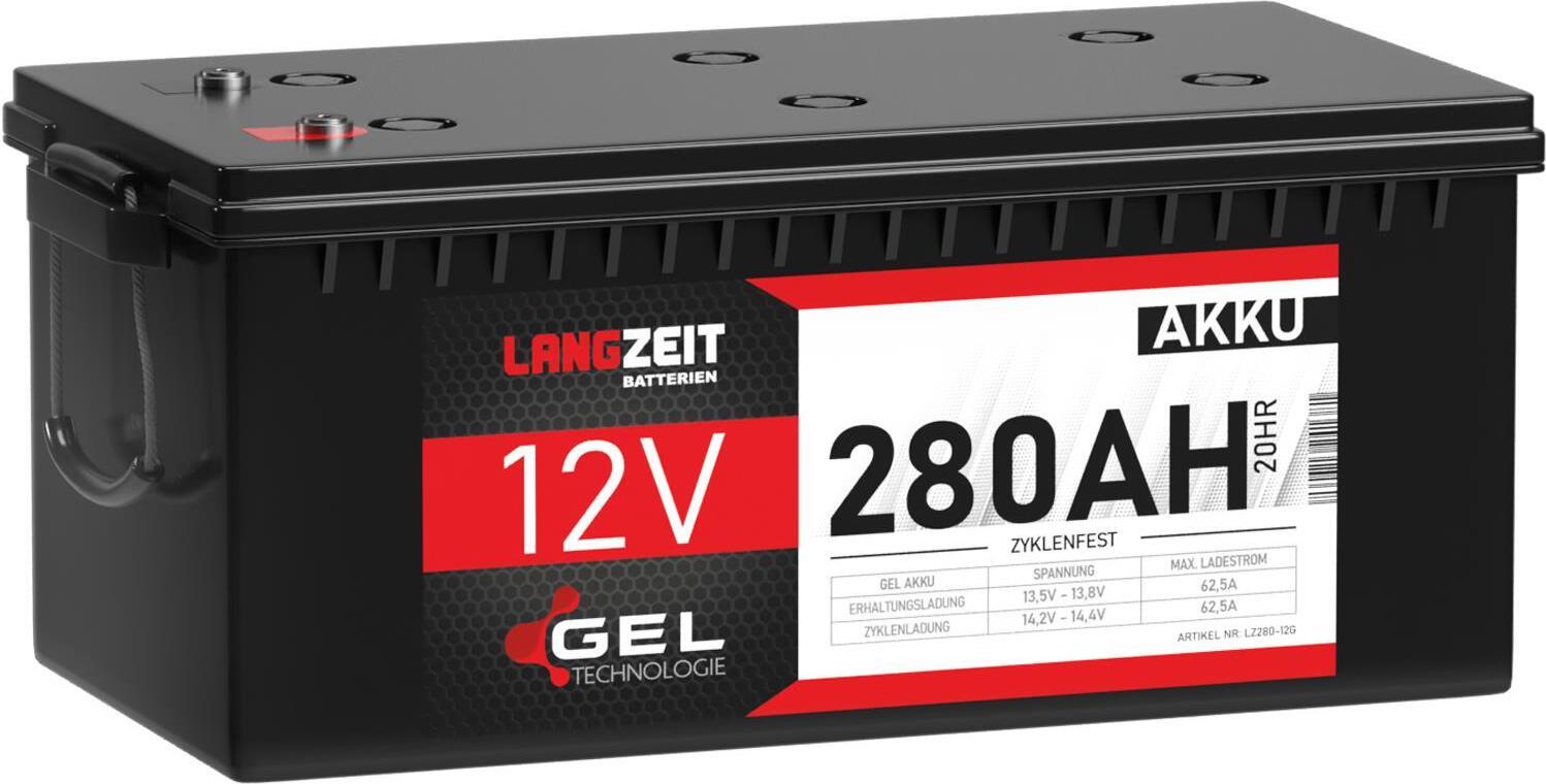 LANGZEIT Batterien Langzeit Gel Akku 280Ah 12V LZ280-12G8
