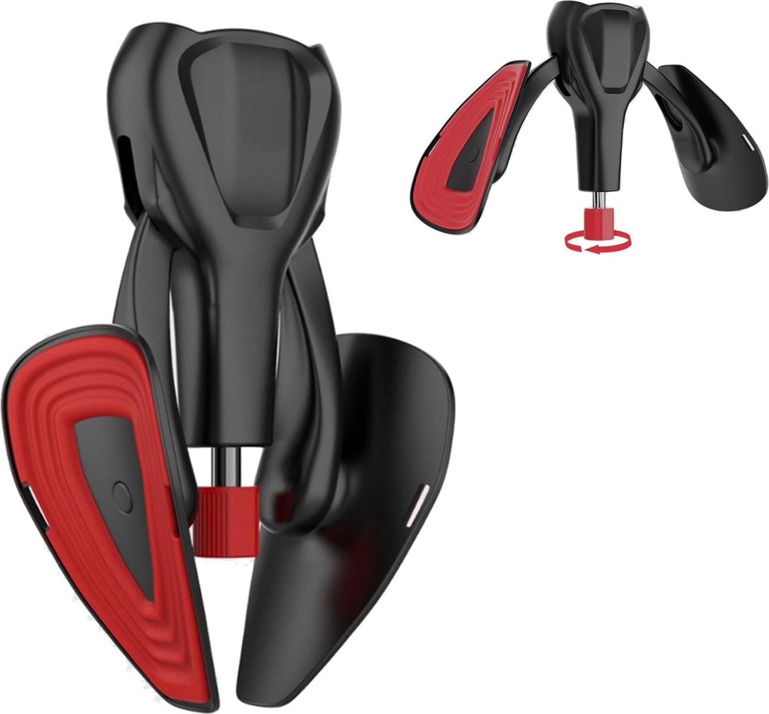 STILVORA Fitnesskleingeräte, Beintrainer Oberschenkeltrainer, Heimtraining Gerät für innere Oberschenkel, Adduktoren & Beinmuskulatur, kompakt, effektiv, schwarz-rot