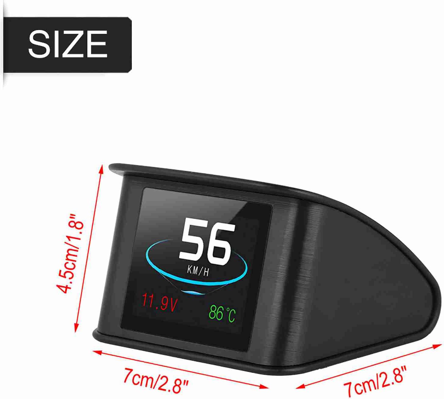 Cocosity P10 Universal Auto HUD Head Up Display OBD2 Geschwindigkeitswarnung RPM Kraftstoffverbrauch Projektor