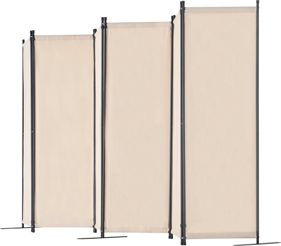 VEVOR Raumteiler 6 Paneele Stoff-Raumteiler für Büro Schlafzimmer Beige