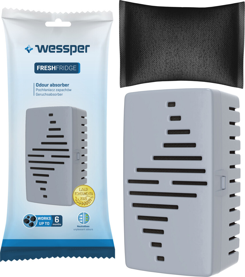 Wessper Kühlschrank Geruchsabsorber FreshFridge + Nachfüllung WES121