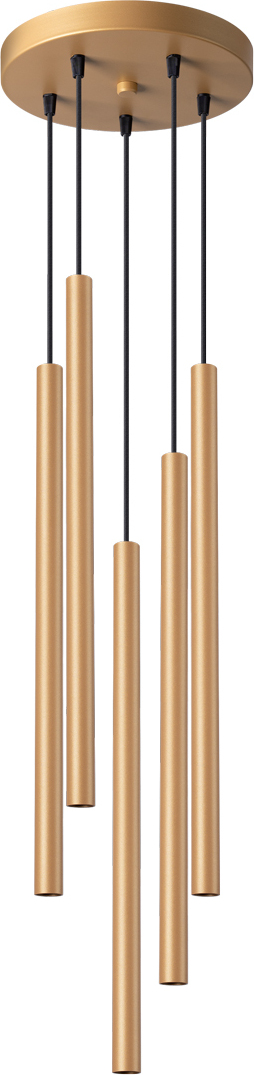 Pendelleuchten PASTELO 5P golden 5xG9 8W Stahl 110x25x25cm Sollux Lighting