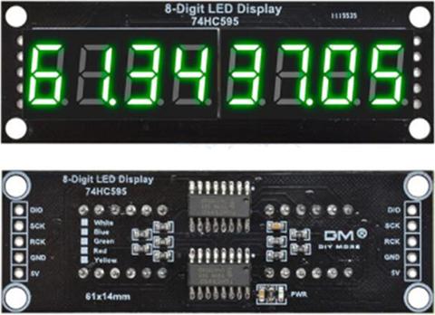 Funduino LED-Segmentanzeige, 8 Stellen, 74HC595, 0,36" - 5 Farben Farbe: Grün LED-Segmentanzeige, 8 Stellen, 74HC595, 0,36" - 5 Farben : Grün