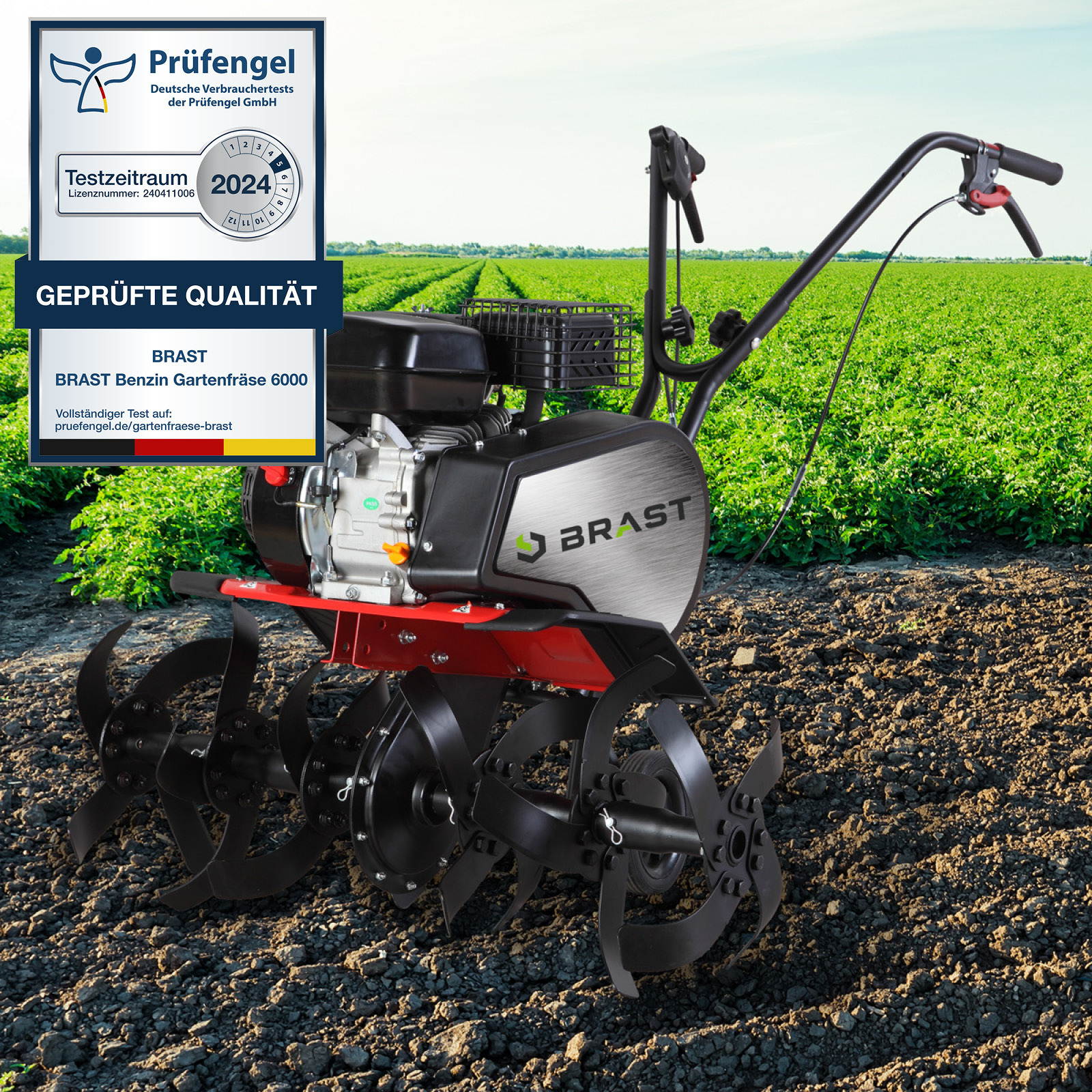 BRAST Benzin Gartenfräse 6000