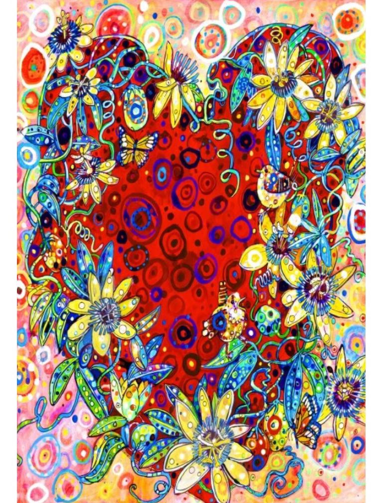 Bluebird Puzzle Legespiel Passion Flower - 1000 Teile farbenfroh 90361