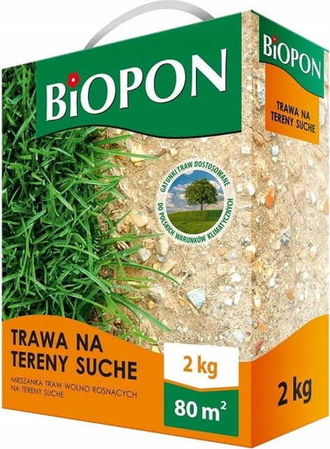 BROS Biopon Gras für Trockengebiete 2kg Trockenresistente grüne Oase