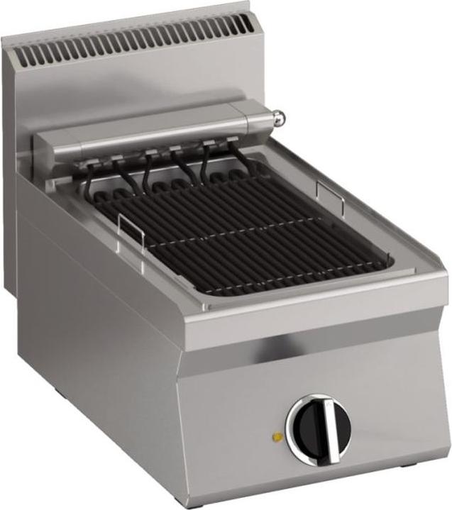 KBS elektrický parný gril 1 vykurovacia zóna 400x650x295 mm stolný spotrebič pripravený na pripojenie 400V