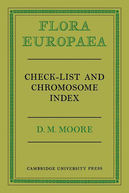 Sonstige Verlage Flora Europaea Check-List and Chromosome Index