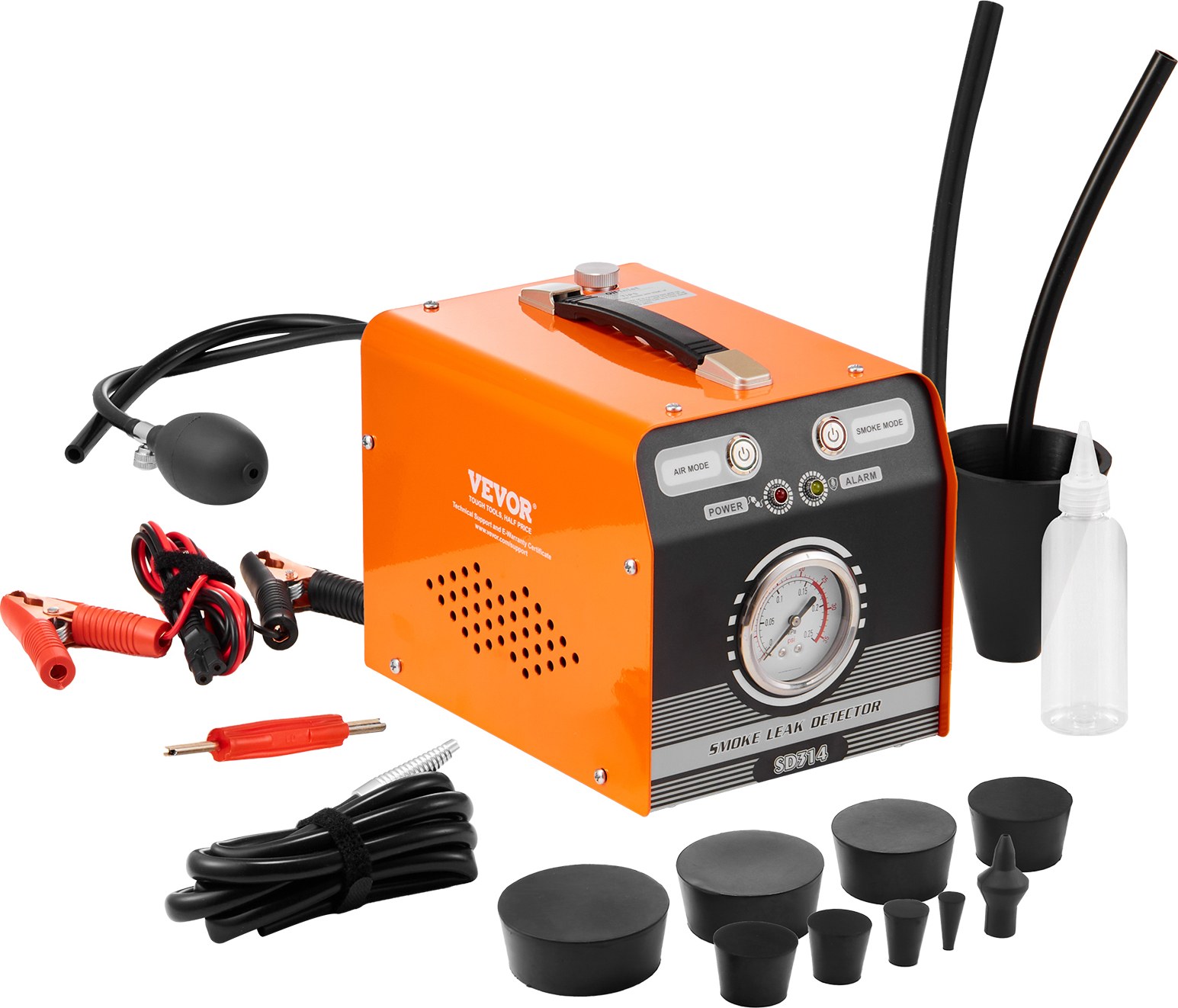 VEVOR Kfz-Rauchmaschine Rauchmaschine Lecksuchgerät 8 L/min, Auto-Rauchmaschine Luftmodus & Rauchmodus zwei Modelle, Lecksuchgerät mit Manometer & Luftpumpen, 12 V Lecksuchgerät Rauchmaschine