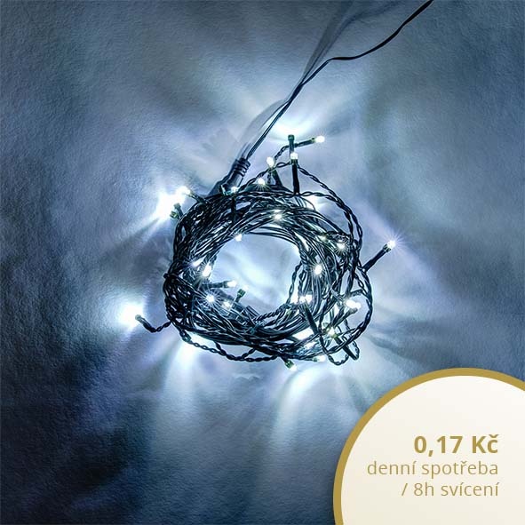 DECOLED LED-Lichtstalaktiten Hobby Line, 2x0,5m, eisweiß, 40 Dioden LWI35