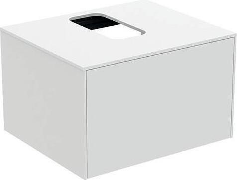 Ideal Standard Waschtischplatte CONCA mittiger Ausschnitt, 602x505mm weiß matt weiß matt TV767Y1