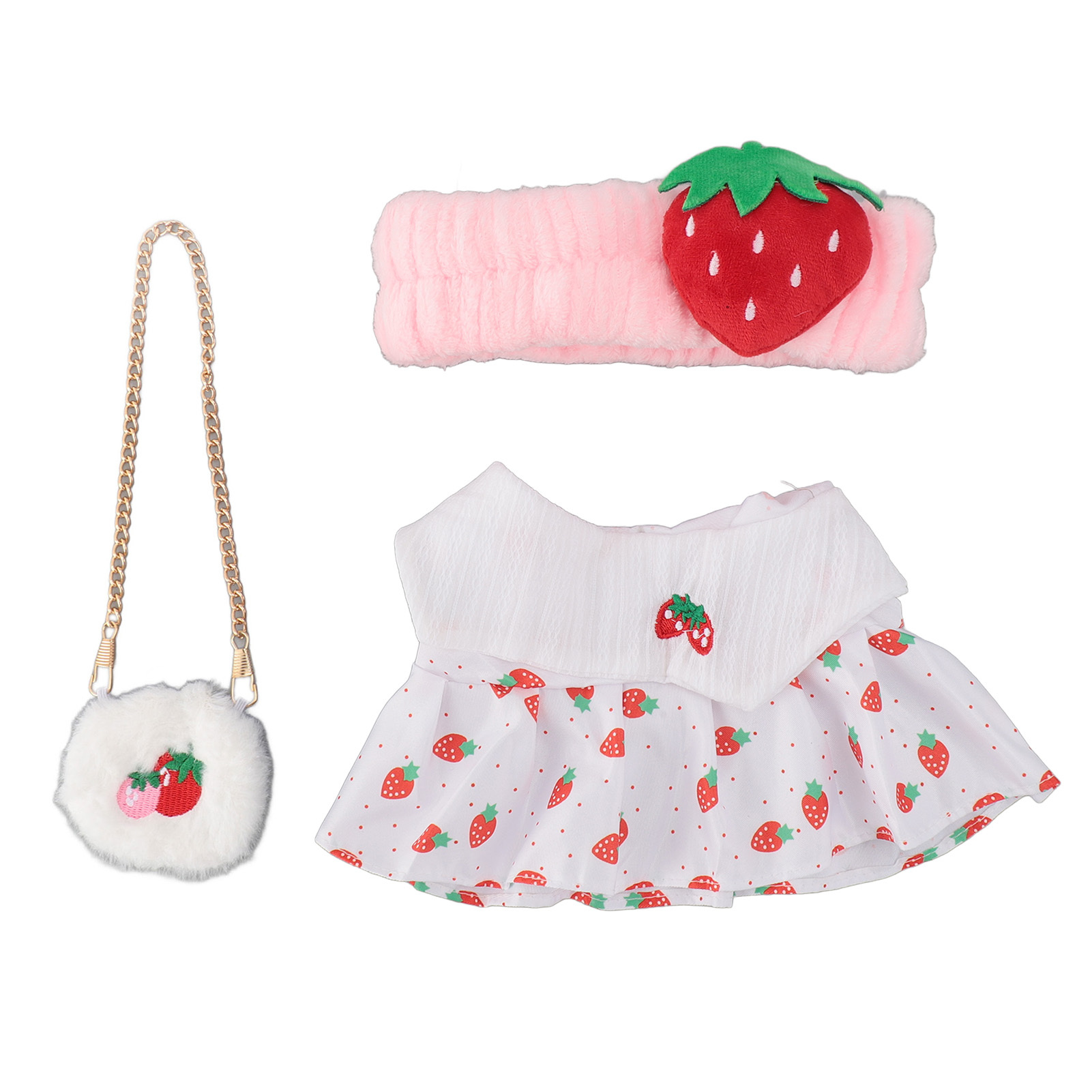 Cocosity Plüsch Puppe Kleidung Set,Puppe Niedlich Kleid Set,Plüsch Puppe Kleidung Kleid,Niedliche Puppe Kleid,DIY Puppe Kleid,Plüsch Puppe Kleidung