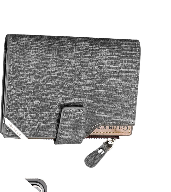 INF Neue Business Herren Kurz Brieftasche Grau 364414