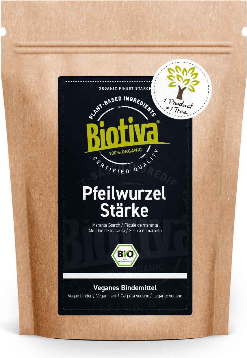 Good Organics GmbH Biotiva Pfeilwurzelstärke, 1000g aus biologischem Anbau