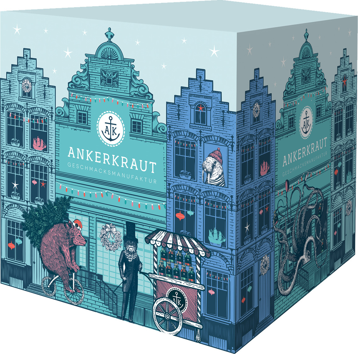 Ankerkraut adventný kalendár s 24 skvelými dverami 442g