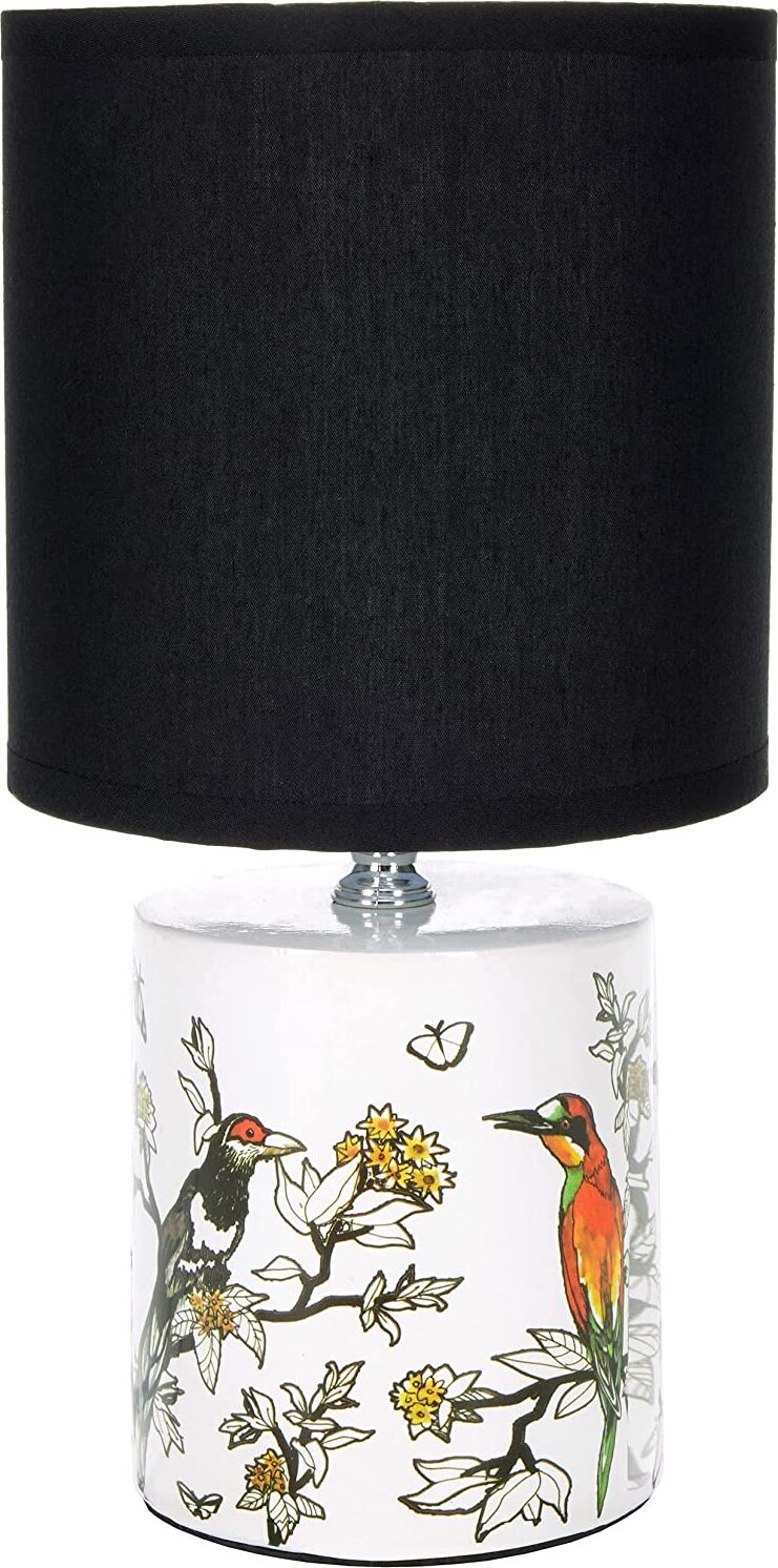 Lampada Da Tavolo Brubaker Silver Stone Ring - Moderna In Ceramica E Lino Grigio, Altezza 42,5 Cm, Con Paralume In Tessuto, Attacco E27, Per Comodino O Salotto - 3