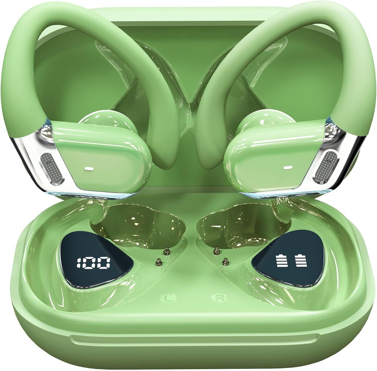 Bluetooth 5.4 do uší s mikrofónom s potlačením šumu CVC8.0, slúchadlá do uší 50H IPX7 vodotesné slúchadlá na behanie/behanie, s USB-C