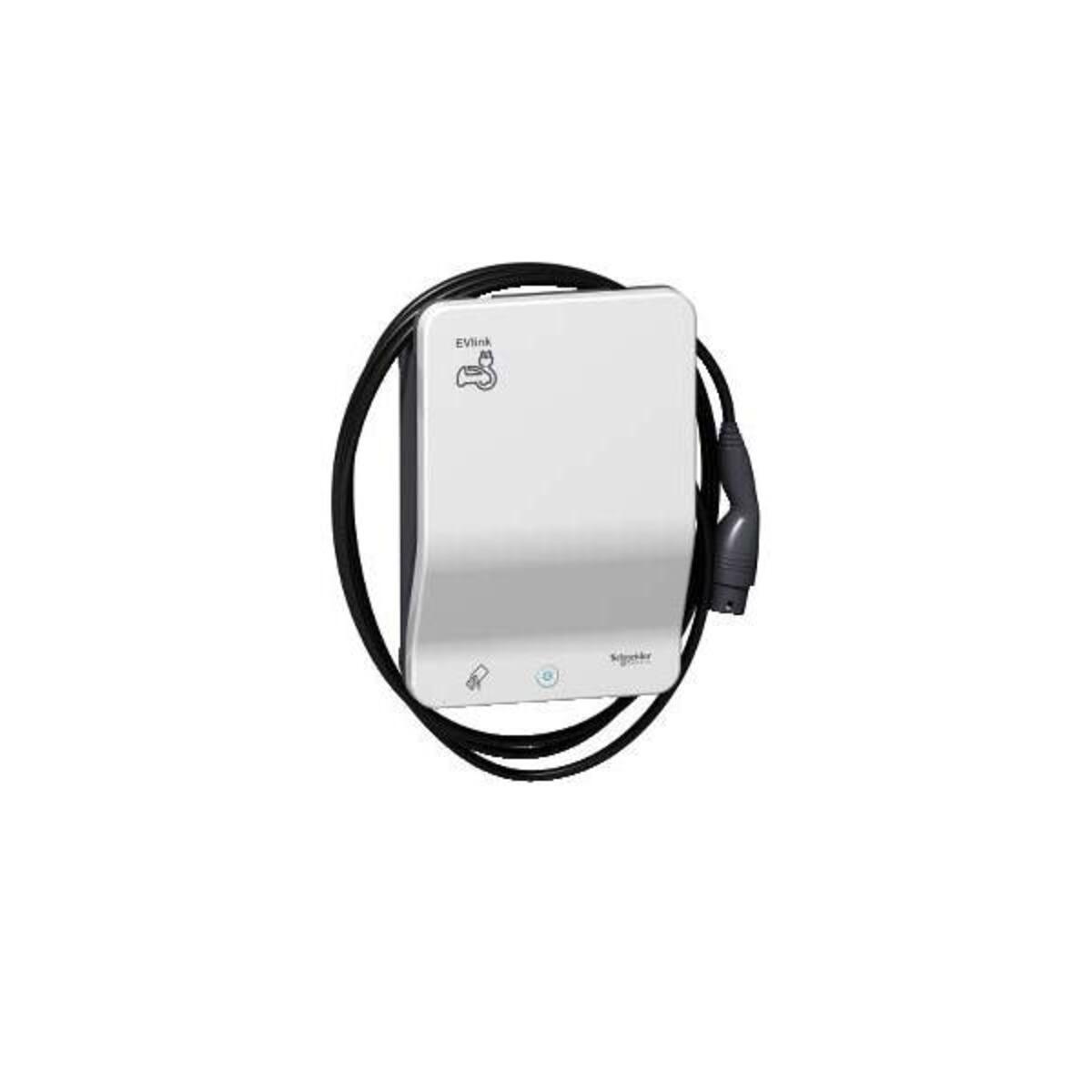 Schneider Electric EVlink Wallbox G4, 22kW Elektroauto-Ladestation, T2-Kabel, RFID-Authentifizierung, 3-Phasig, Wandmontage EVB1A22PCKI