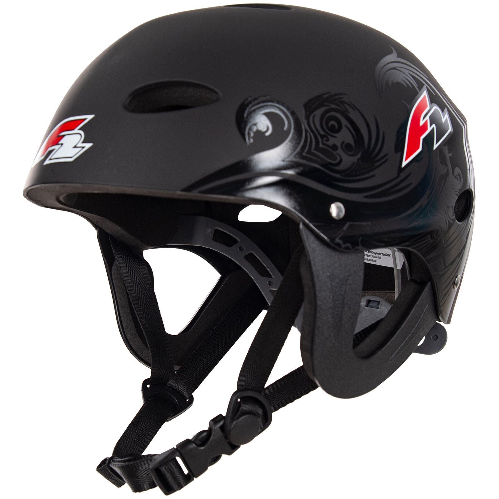 F2 Helm Wassersport Helm Slider S/M Schwarz 2024/25