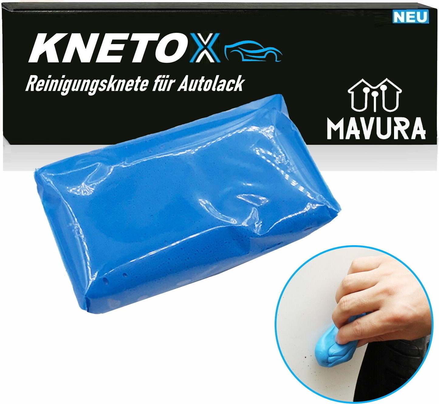 MAVURA KNETOX Reinigungsknete Polierknete Lackreinigungsknete Lackreiniger Auto KFZ A131