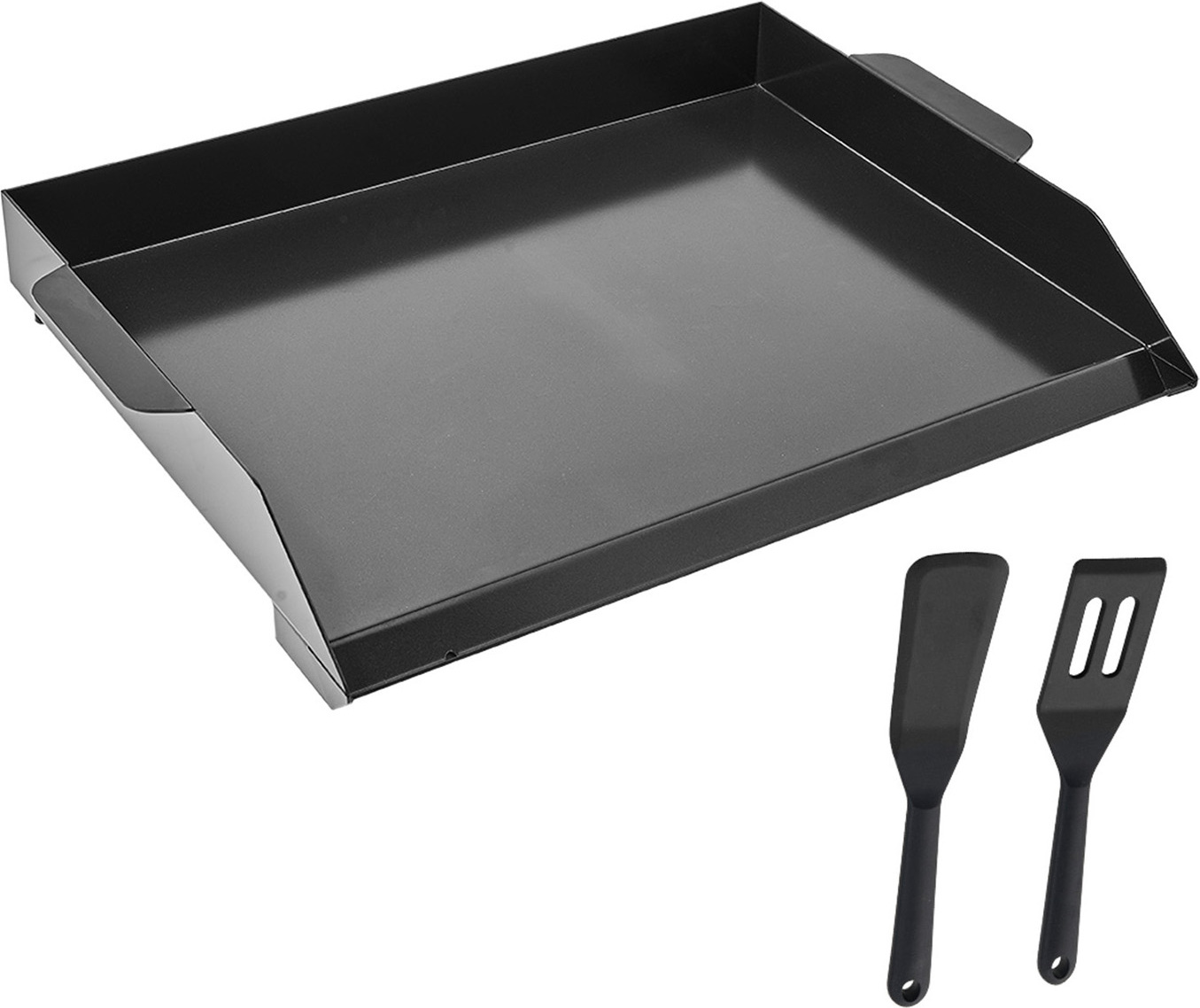 SucceBuy Plochá grilovacia doska z uhlíkovej ocele na grilovanie, 502x370mm