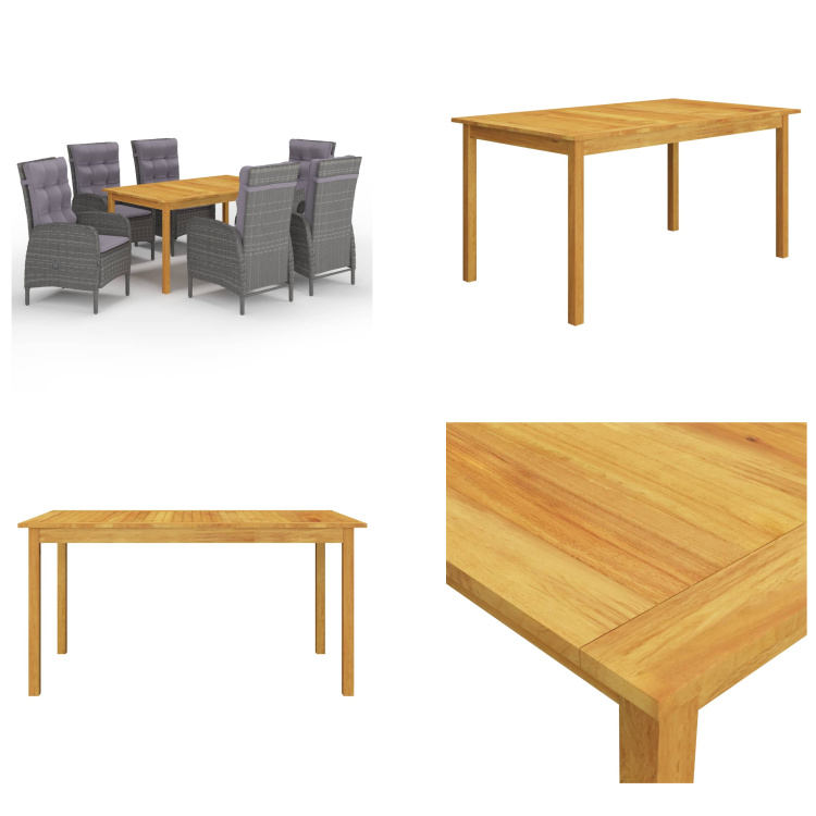 vidaXL 7-dielny záhradný jedálenský set sivý - Záhradný jedálenský set - Záhradné jedálenské sety - Záhradný nábytok - Súprava záhradného nábytku