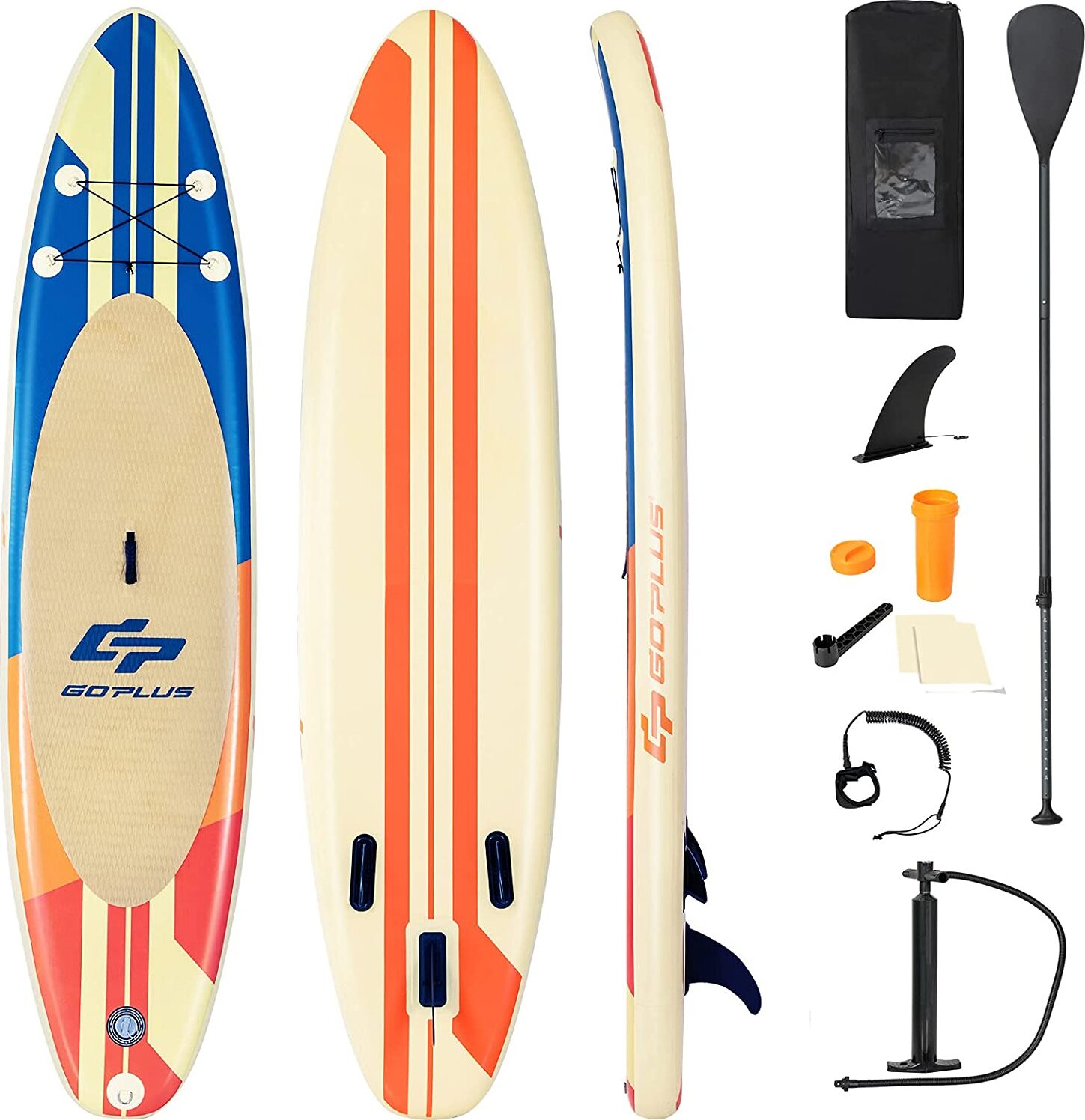 COSTWAY 320x76x15cm Stand Up Paddling Board Nafukovacia SUP doska Paddleboard s bezpečnostnou linkou Pumpa na pádlo a stredová plutva