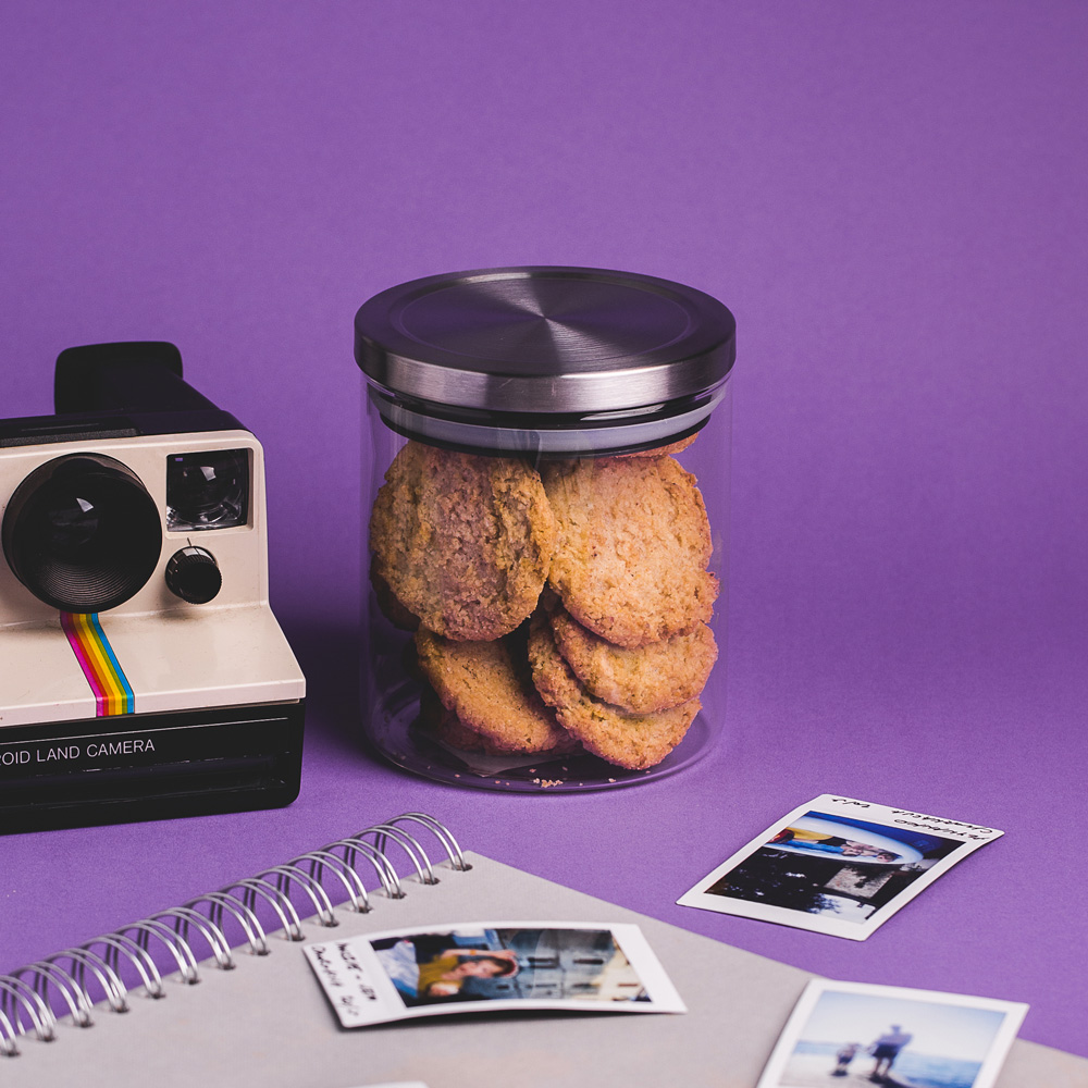 AMBITION Vorratsdose Vorratsglas Glasbehälter Müsliglas Reisglas Glasdose Keksglas 720 ml 59712