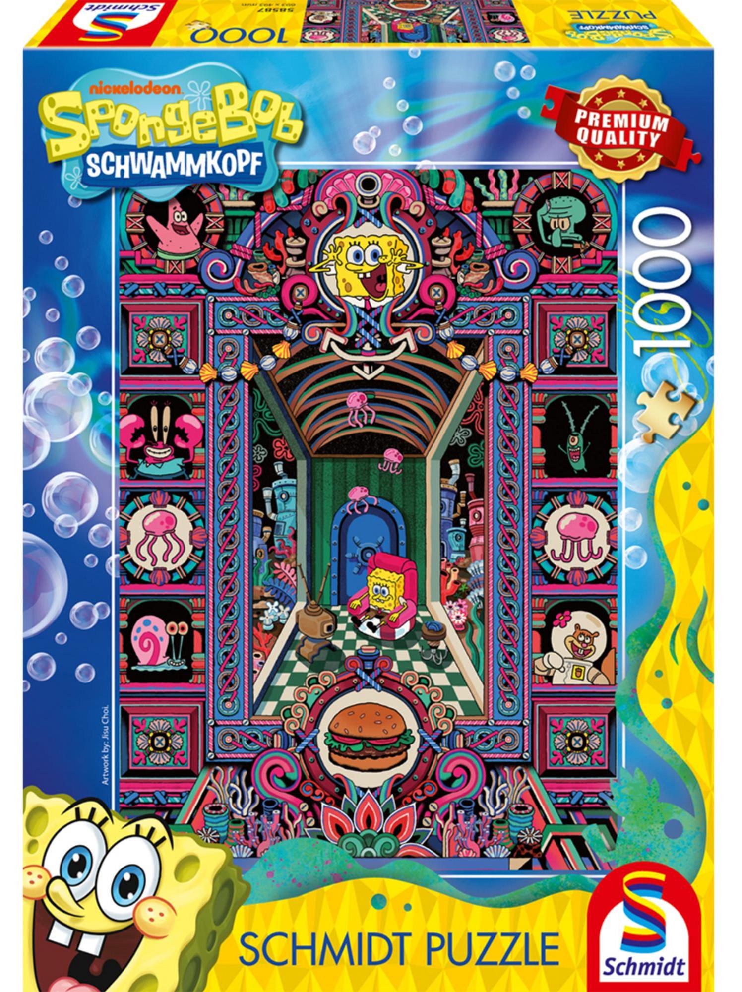 Schmidt Spiele SpongeBobs verrückte Welt, Puzzle, (1000 Teile) 58587