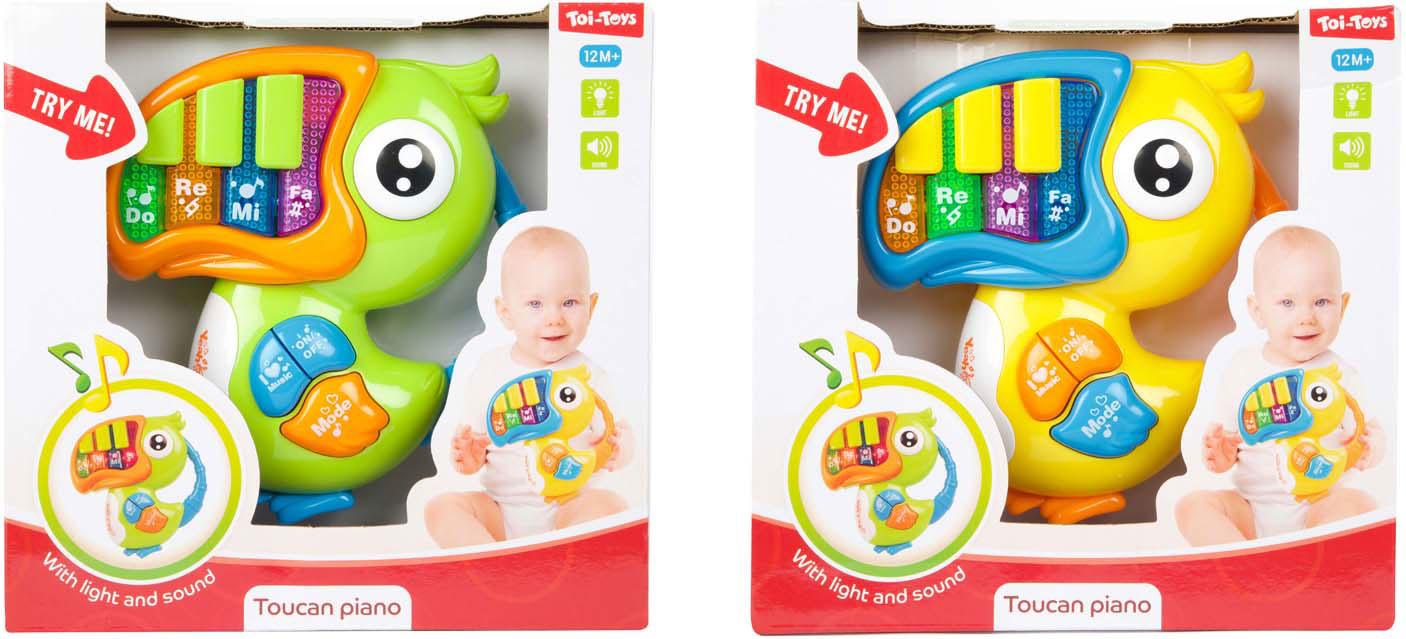 Toi-Toys Baby Klavier Spielzeug Tukan mit Licht und Musik Geräuschen 72161Z