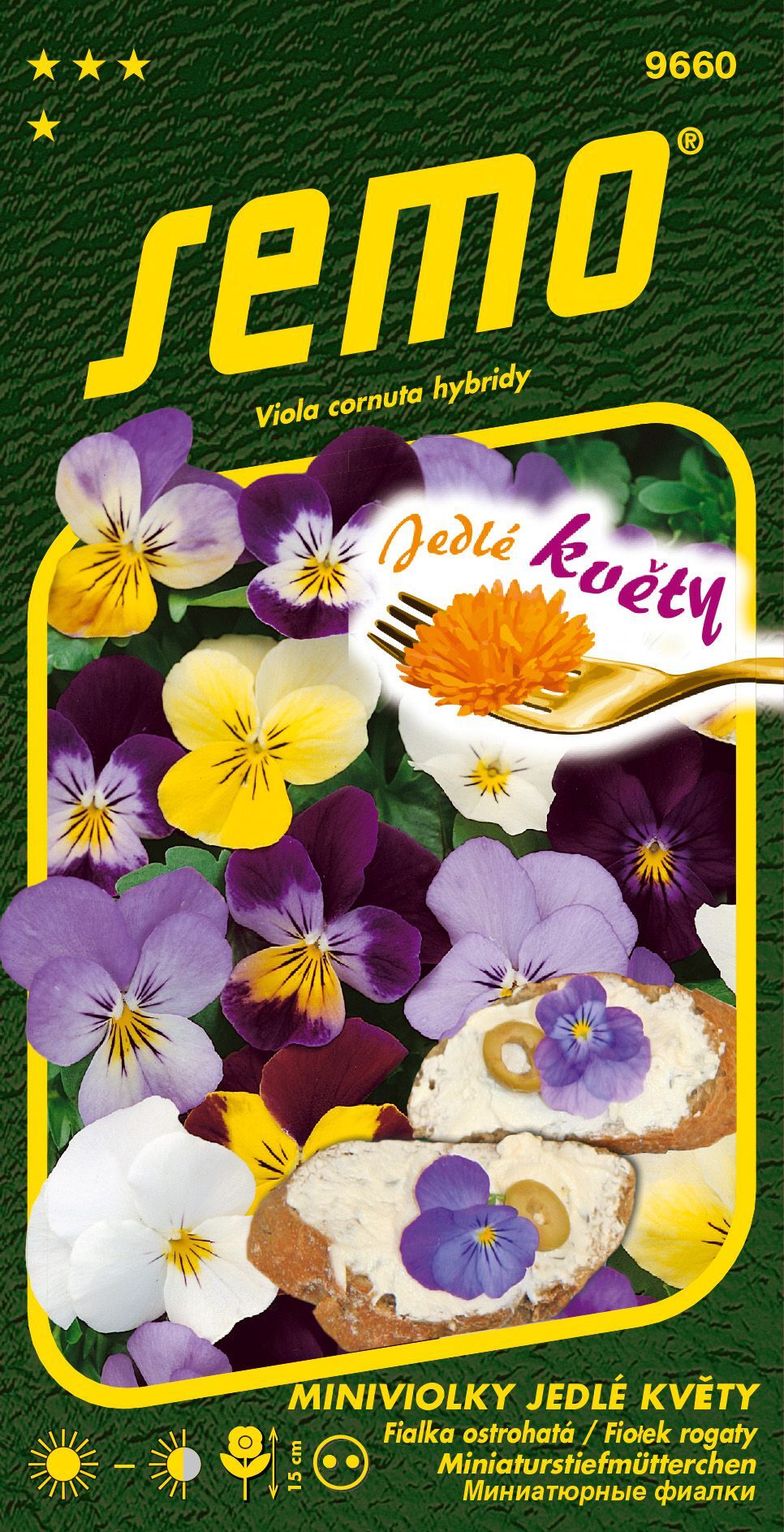 Semo Samen Miniviola - Essbare Blüten 0,3g - Serie ESSBARE BLÜTEN