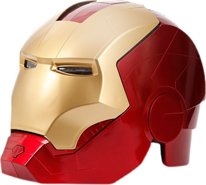 Exlene Kinder Größe Marvel Avengers Iron Man Helm Cosplay 1:1 Licht Led Ironman Maske PVC Action Figur Spielzeug