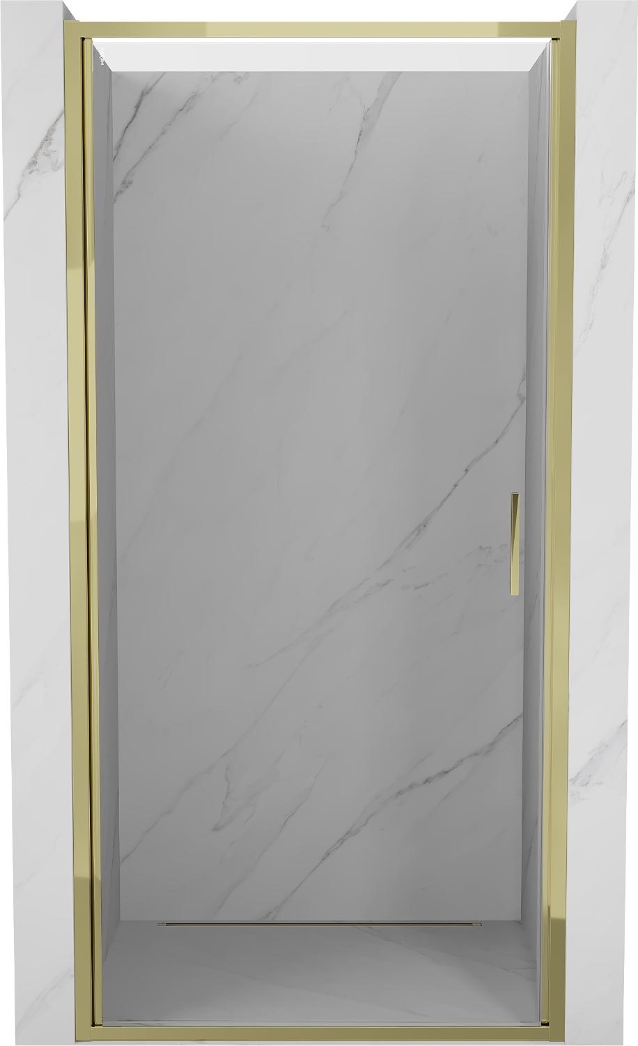 Mexen Exo Duschzimmertür schwenkbar 85 cm, transparent, gold - 817-085-000-50-00