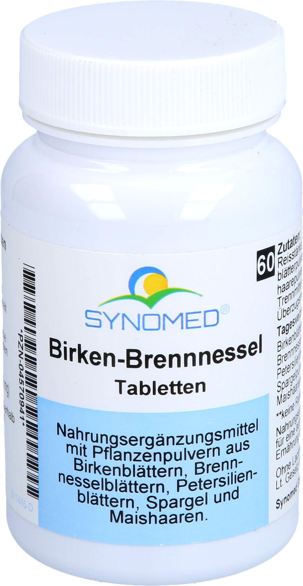 Synomed GmbH SYNOMED Birken-Brennessel Tabletten, 60 St. Tabletten 04570941