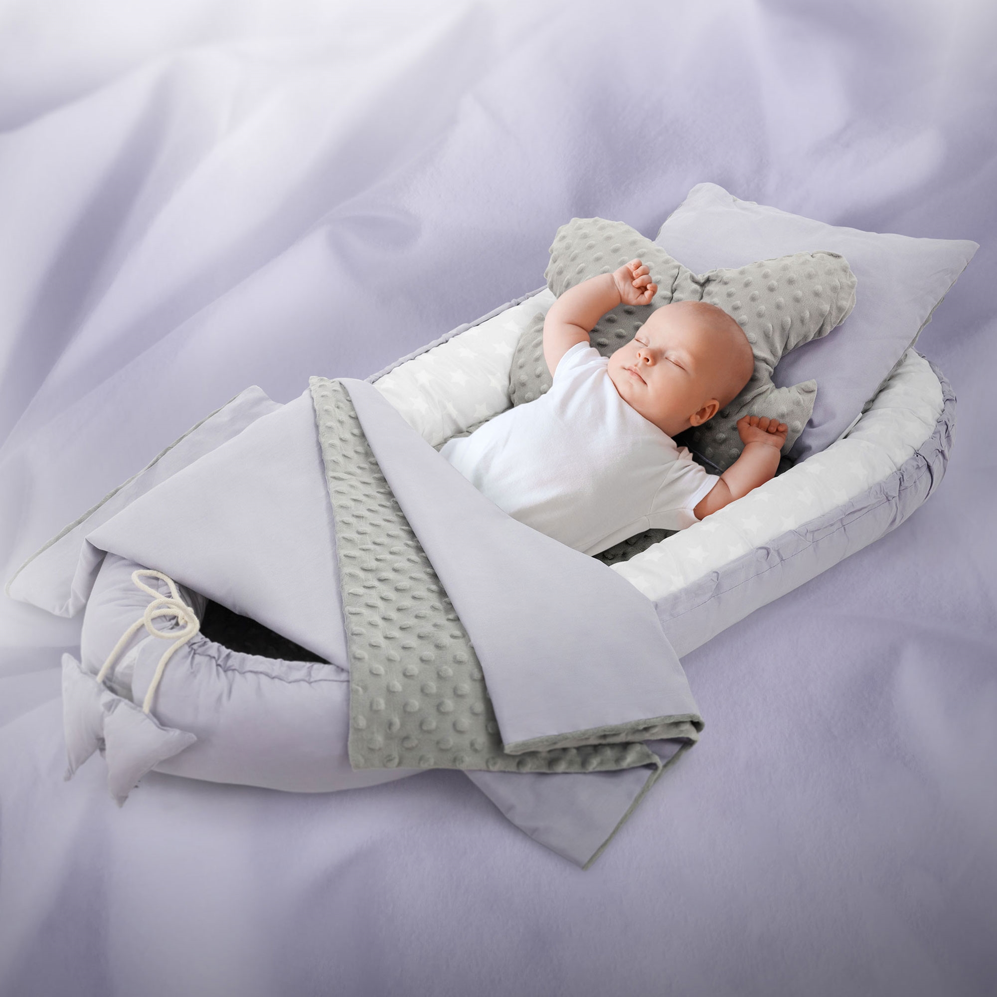 Joyz 5 teilig Babynestchen Set, 90x50 cm