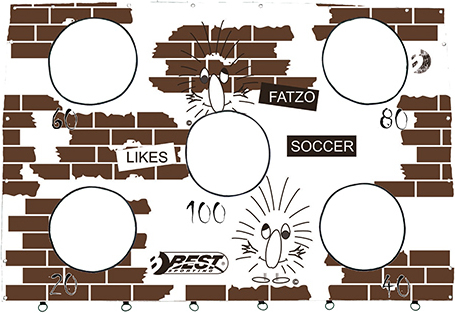 Best Sporting Torwand mit Schusslöchern 193 x 150 cm, für Fußballtor 213 x 152 cm