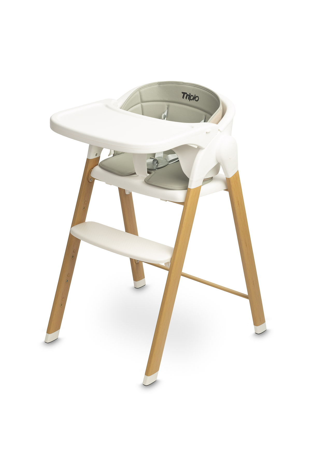 CARETERO, 3 in 1 Hochstuhl Baby, Neugeborenenaufsatz, Fusttze, Triplo Grau TERO-7731