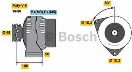 BOSCH alternátor 14V 90A pre MERCEDES-BENZ 124 Trieda E Trieda M Trieda G