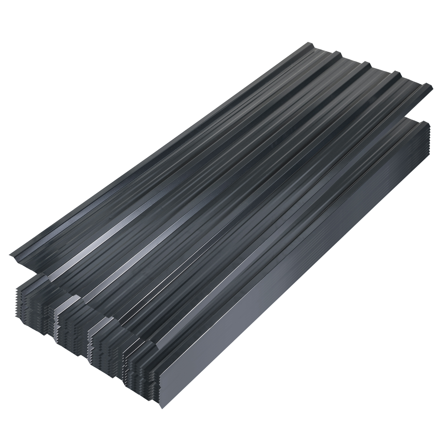 36 kusov trapézového plechu 129x46cm profesionálny plech SET vrátane 1 páru rukavíc, antracitový pozinkovaný strešný plech 21m² strešné panely z vlnitého plechu pre prístrešok na auto