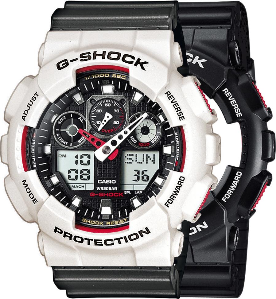 Zegarek Casio G-Shock SET GA-100-1A4ER + BEZEL 10395292 + PASEK 10467764 20BAR