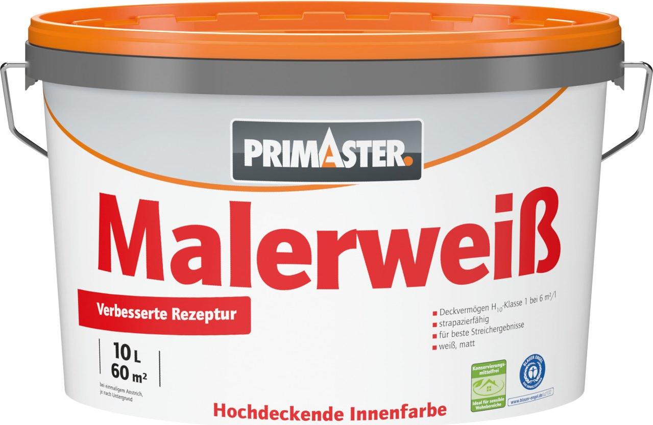 Primaster Wandfarbe Malerweiß konservierungsmittelfrei 10 L