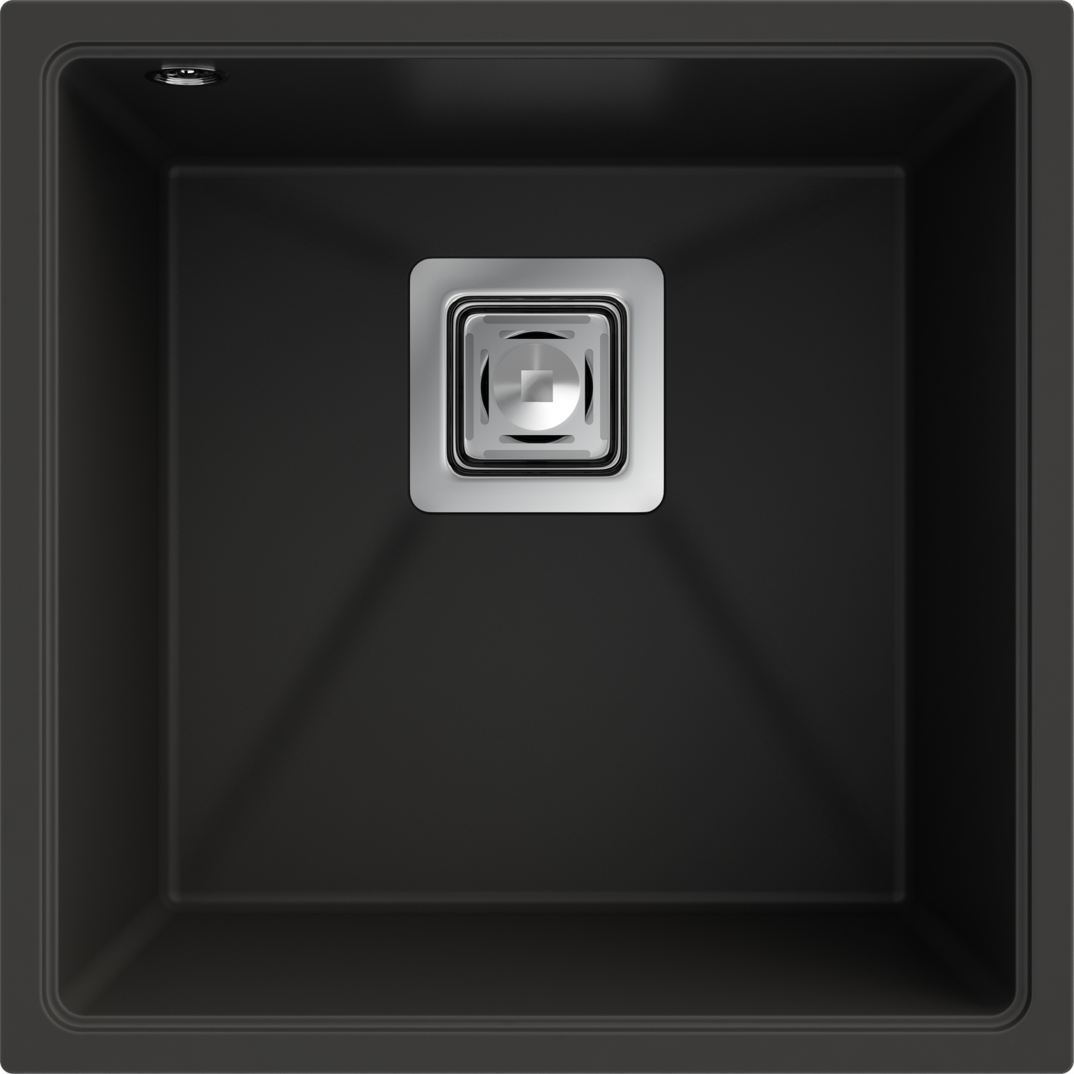 Granitar Granitan | Granitspüle NAPO42 - Chrom - Unterbauspüle - Modernes Design - Hochwertige Qualität NAPO 42