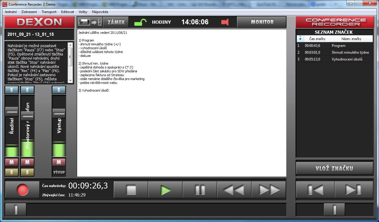 DEXON Meeting-Aufzeichnungssoftware - Conference Recorder 2.2.4