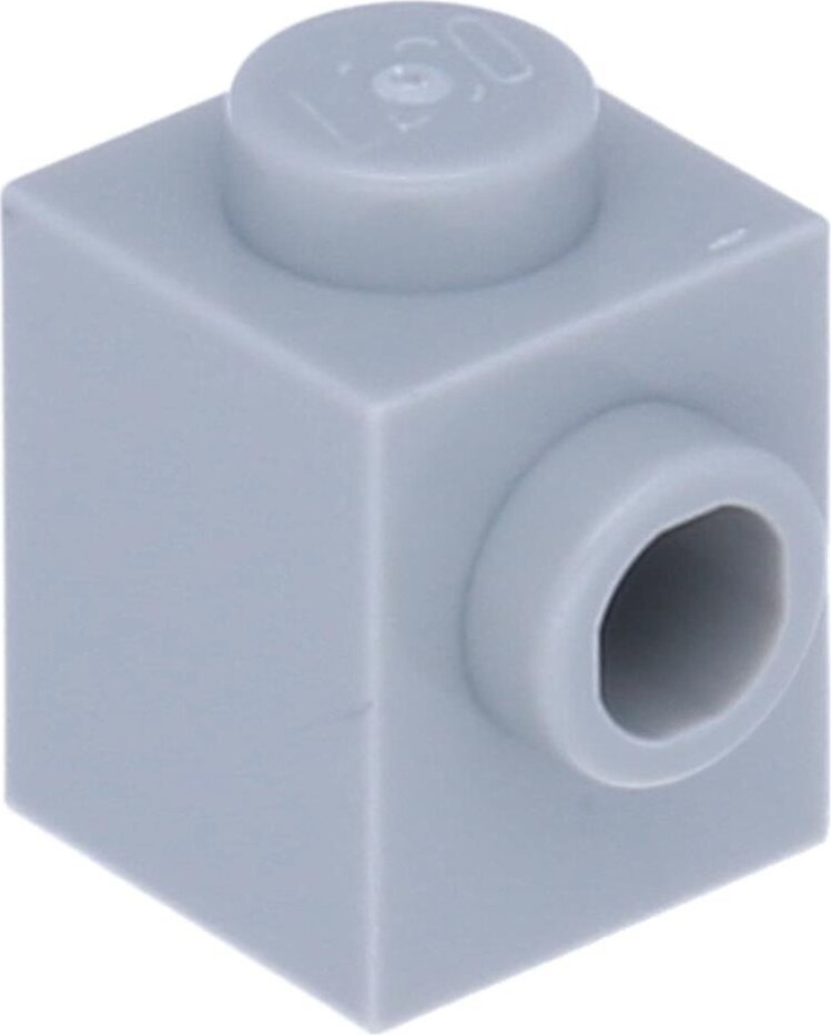 100x LEGO Stein 1x1 hellgrau mit seitlicher Noppe