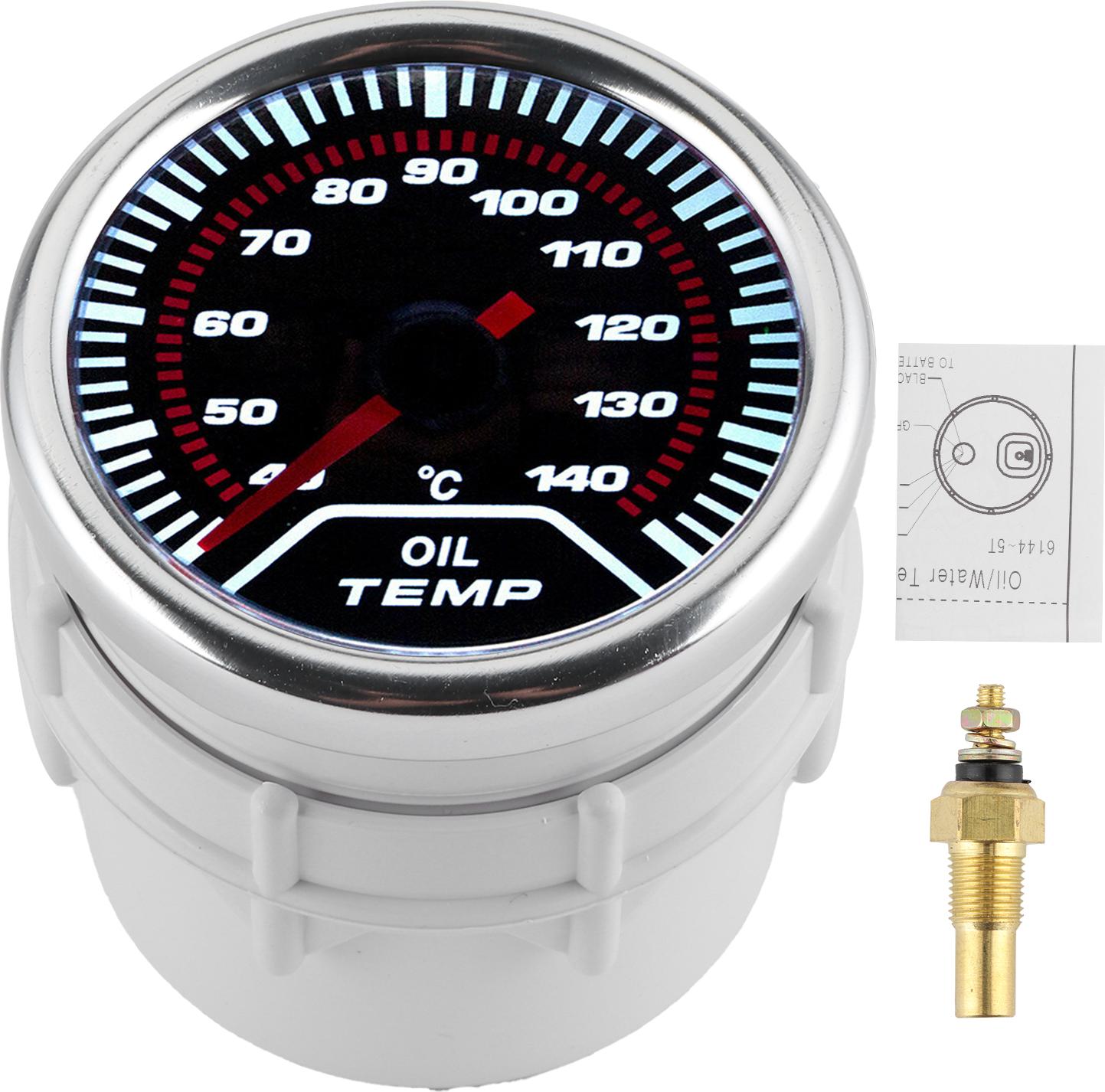 Gistuch Öltemperaturanzeige, Auto-Universalmessgerät, 52 mm/2 Zoll, Zubehör zur Temperaturänderung